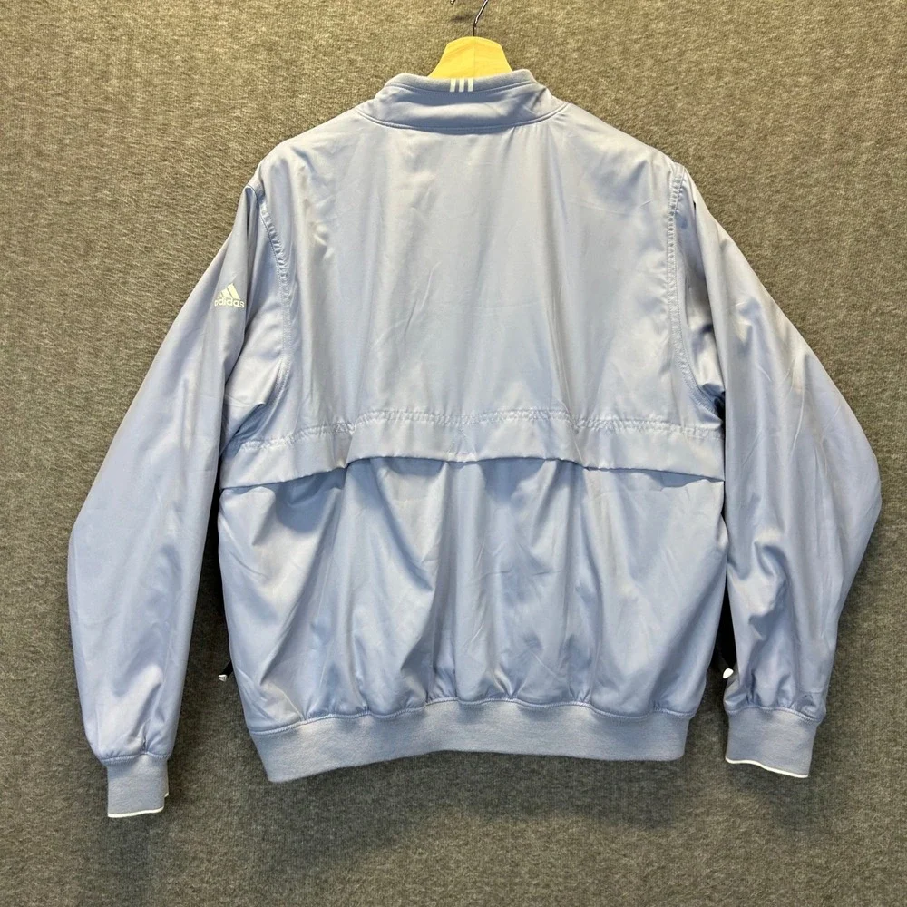Adidas ClimaShell Windshirt Mens Large Blue 1/4 Zip Pullover Jacket 726203 NEW